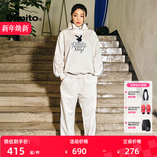 DIMITO 24联名款 卫衣男女春秋宽松连帽套装 PLAYBOY