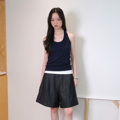 Tonolab新款夏季卷边牛仔短裤