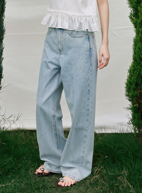 Tonō 慵懒随意浅色清爽水洗直筒牛仔裤｜Tonolab