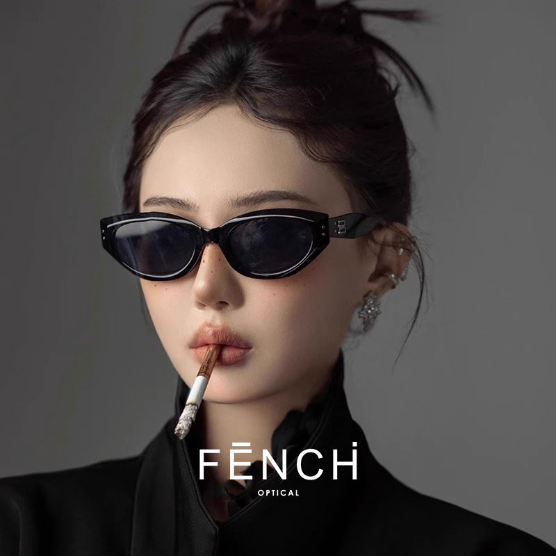 复古Jennie猫眼防晒新款太阳镜图片