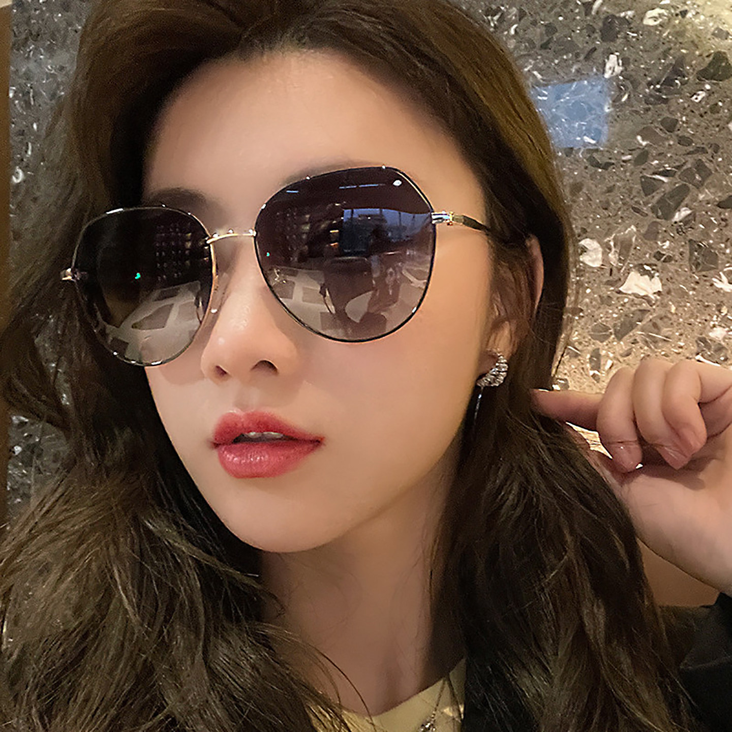 芬驰女开车专用防紫外线墨镜图片