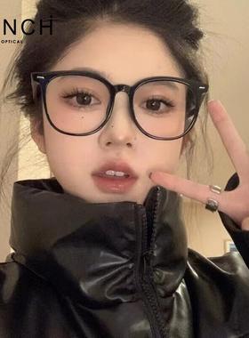 FENCH复古黑框眼镜女素颜神器大框可配度数方圆脸大脸显瘦超轻男