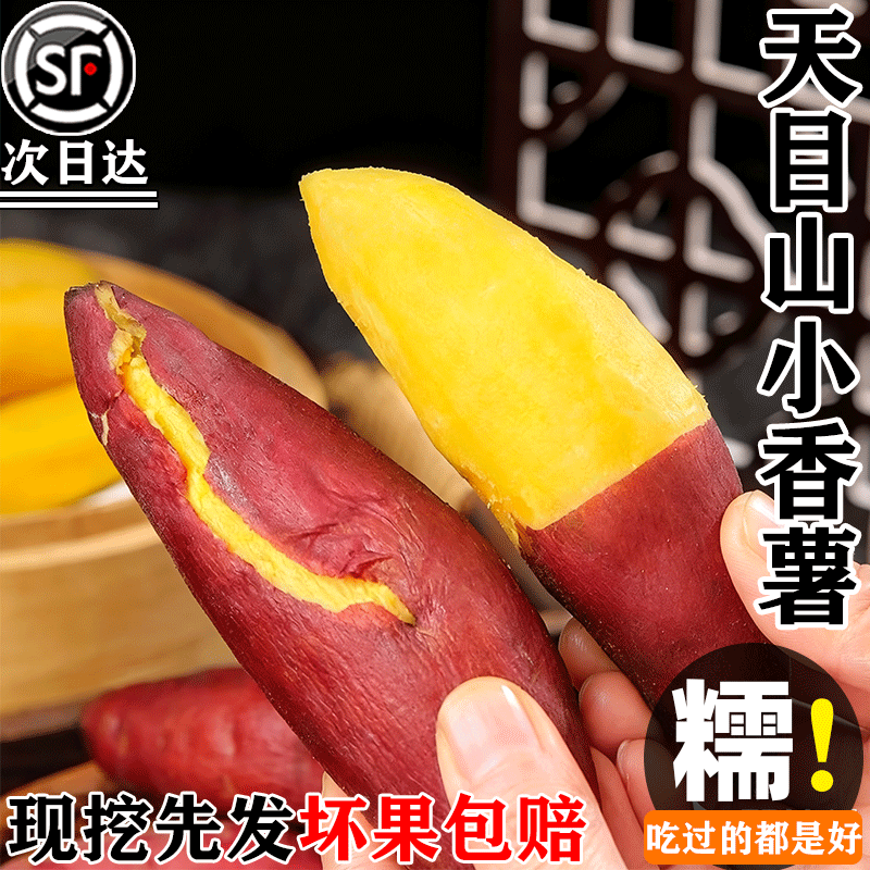 临安天目山小香薯新鲜板栗红薯沙地正宗农家小番薯蜜薯地瓜旗舰店