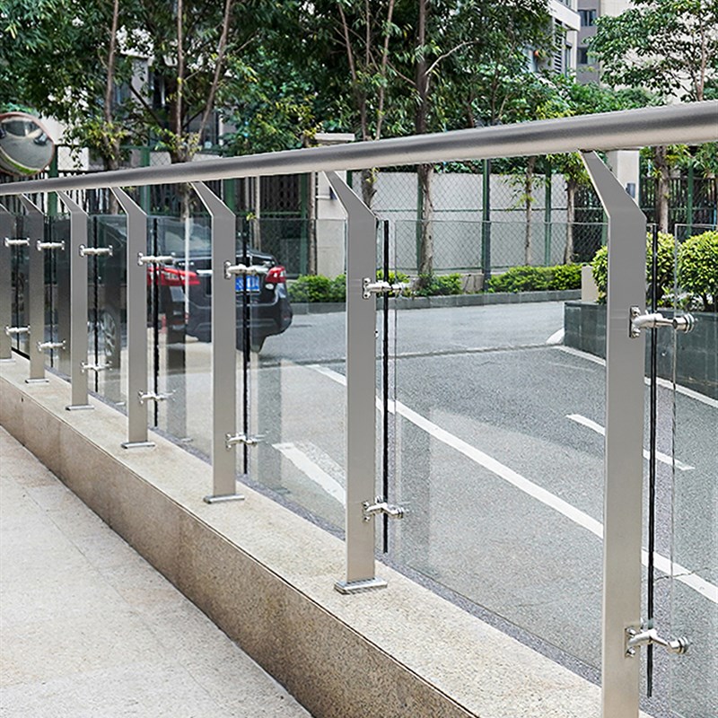 玻璃护栏阳台护栏玻璃楼梯扶手栏杆钢化玻璃不锈钢护栏楼梯围栏杆图片