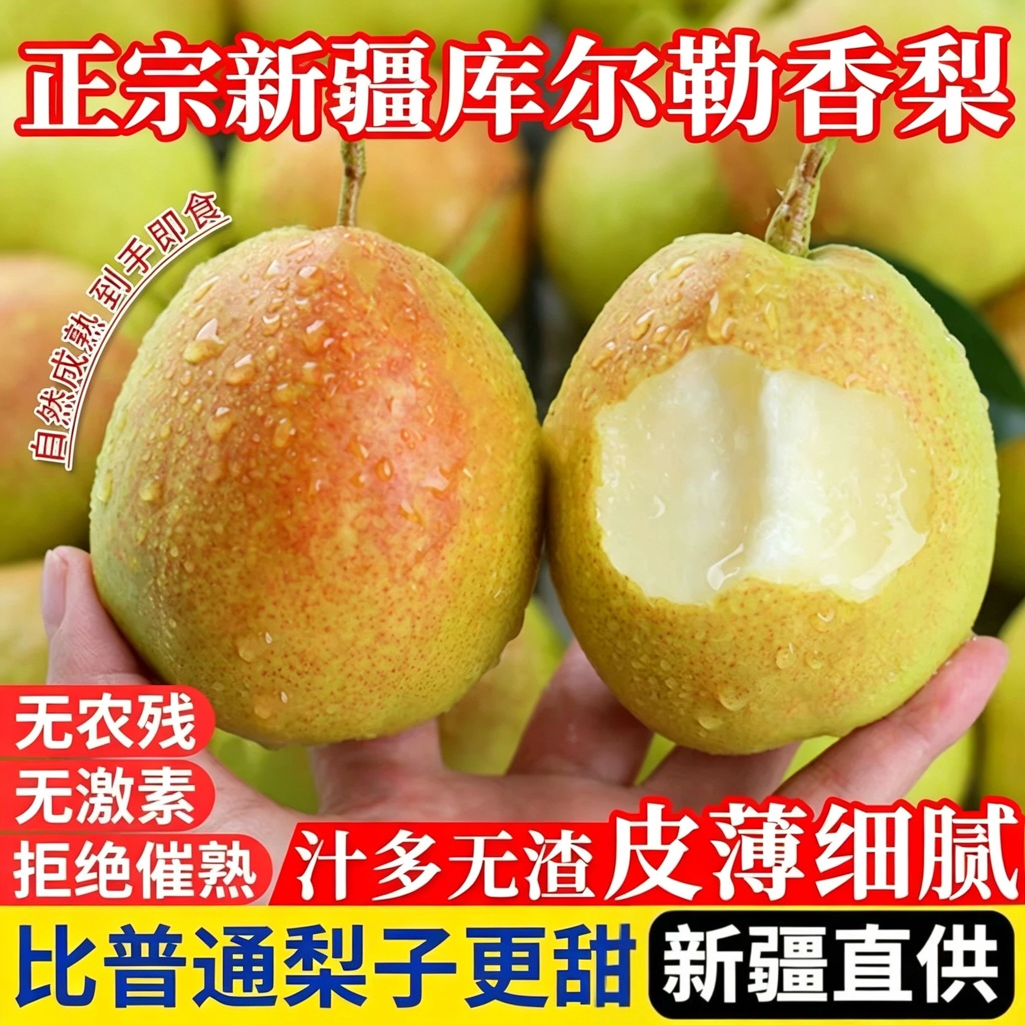 正宗新疆库尔勒香梨现摘当季全母梨