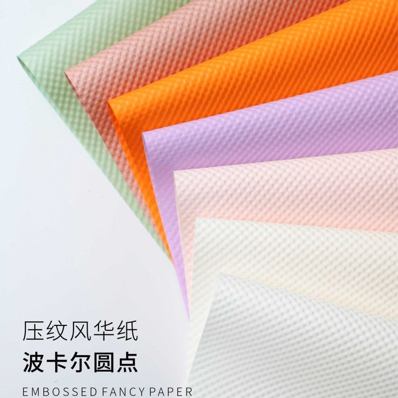 风华纸立体压纹防水艺术diy花艺包装纸压纹纸花店包装材料独立站