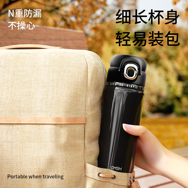 复乐高颜值一盖双饮不锈钢保温杯吸管女可爱家用便携随行运动水杯