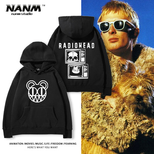 Radiohead乐队周边连帽卫衣男女秋冬长袖宽松百搭美式加绒上衣服