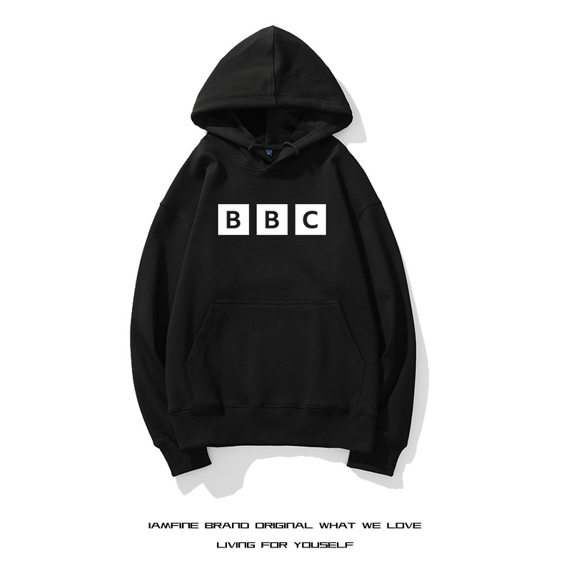 英国广播公司BBC周边连帽卫衣男女新闻纪录片摄影摄像套头长袖秋