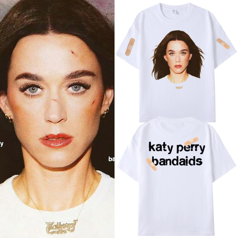 BANDAIDS水果姐KATY PERRY周边短袖T恤凯蒂佩里纯棉男女上衣服潮