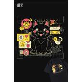 日式 bulk穿搭tee shirts 猫咪印花T恤Cat Graph