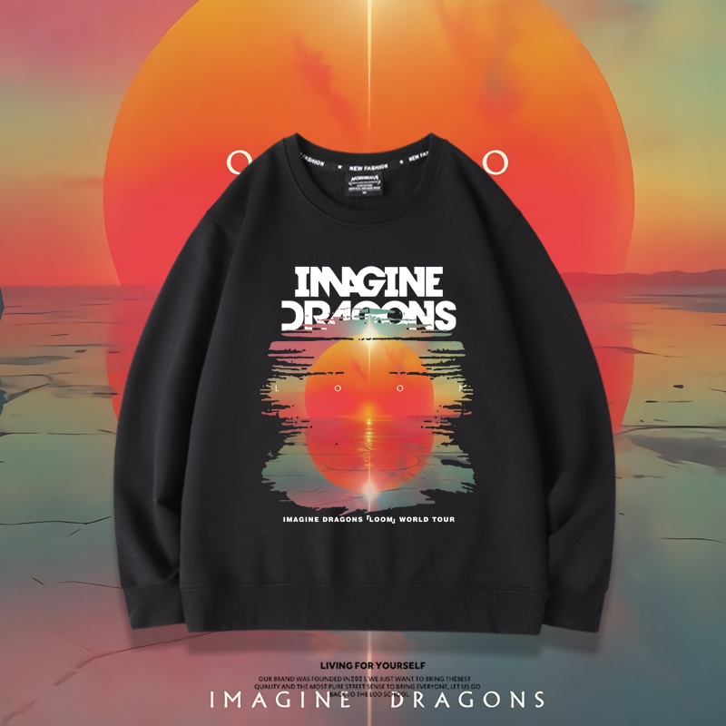 Imagine Dragons loom梦龙乐队周边外套专辑演唱会歌迷圆领卫衣秋