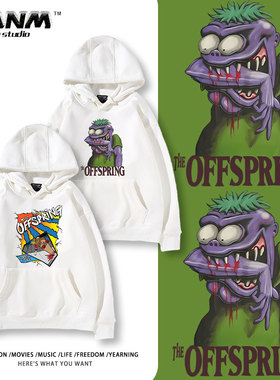 the offspring后裔乐团周边连帽卫衣男女秋冬季新款加绒欧美摇滚