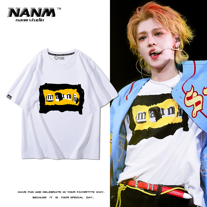 鹿晗演唱会同款周边短袖T恤男女夏季纯棉休闲宽松粉丝应援上衣