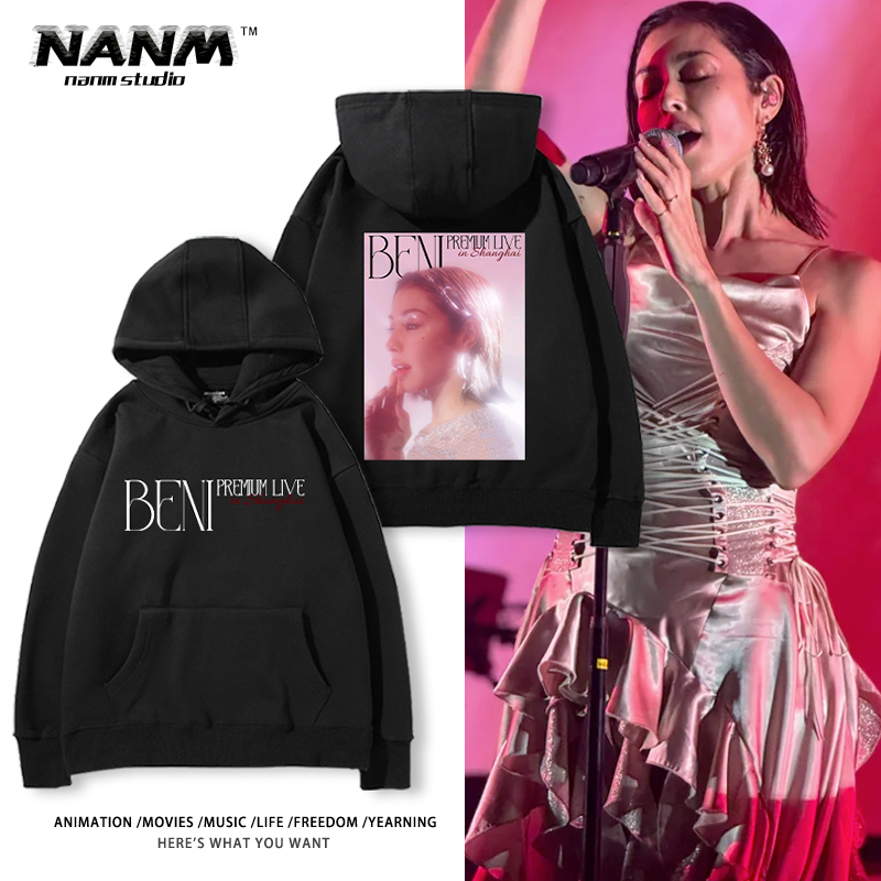 BENI演唱会连帽卫衣BENI红 PremiumLive安良城红粉丝周边应援衣服