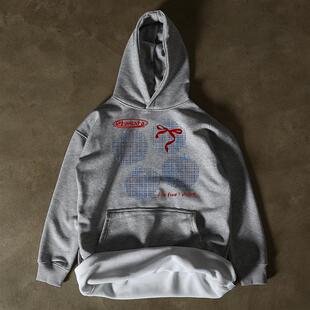 搞钱做慈善 银狐绒580克保暖！美式长袖女加绒加厚男上衣连帽卫衣