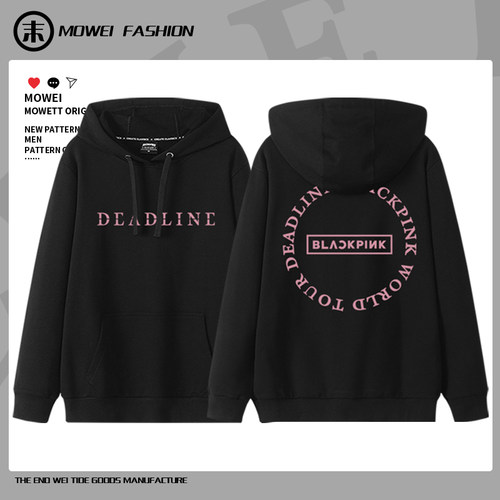 Blackpink周边卫衣男女LISA朴彩英应援服DEADLINE金智秀连帽秋冬