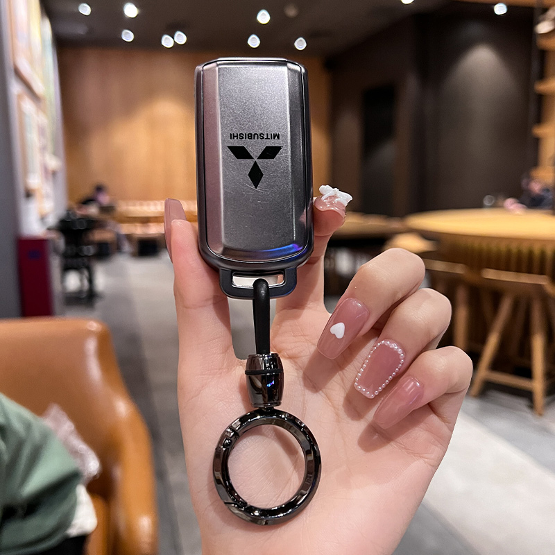 适用三菱汽车钥匙套欧蓝德奕歌劲炫ASX翼神帕杰罗劲畅专用包扣壳