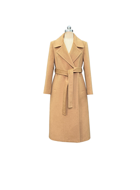 高奢版挂里衬山羊绒桑蚕丝通勤外套保暖显瘦正肩气质长大衣25031