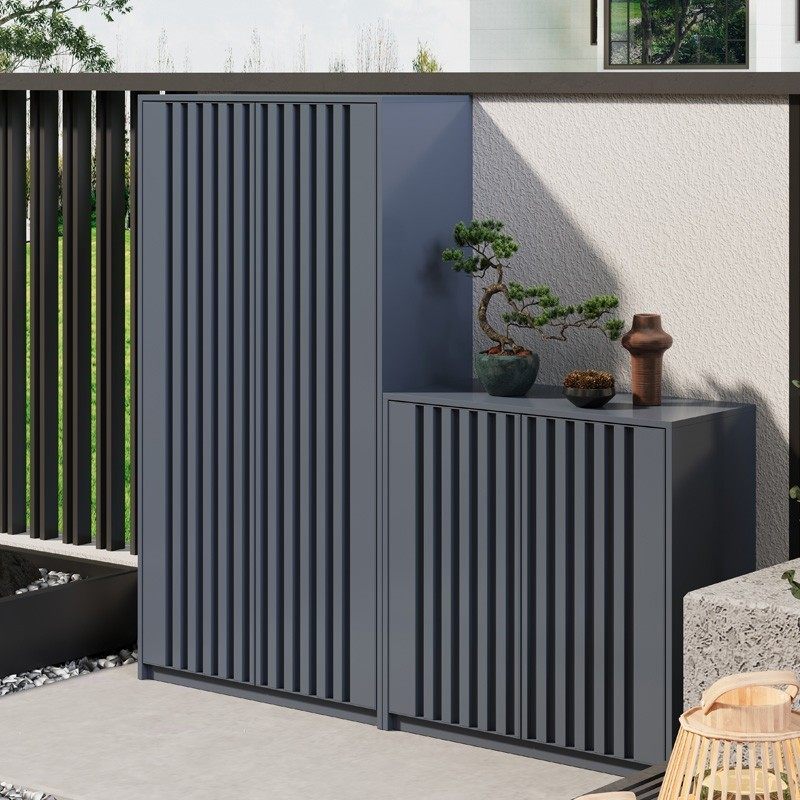 户外全铝合金储物柜别墅庭院防水防晒杂物工具柜大容量收纳柜鞋柜