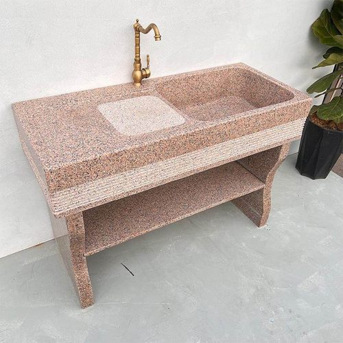 天然花岗岩洗衣池室内外洗手台定制柜门水槽户外庭院洗手池洗手盆
