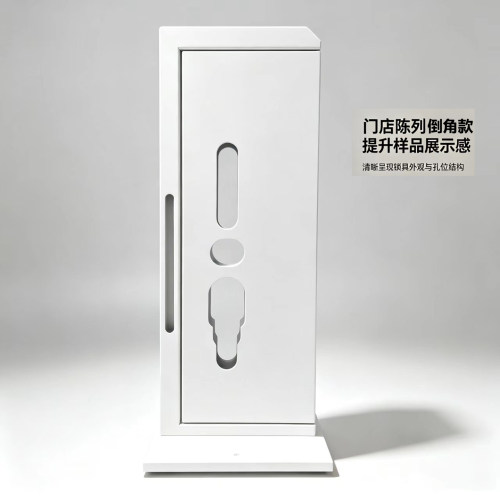 智能锁展示架指纹锁7068锁体铁制开门创意式锁架锁具防盗门铁烤