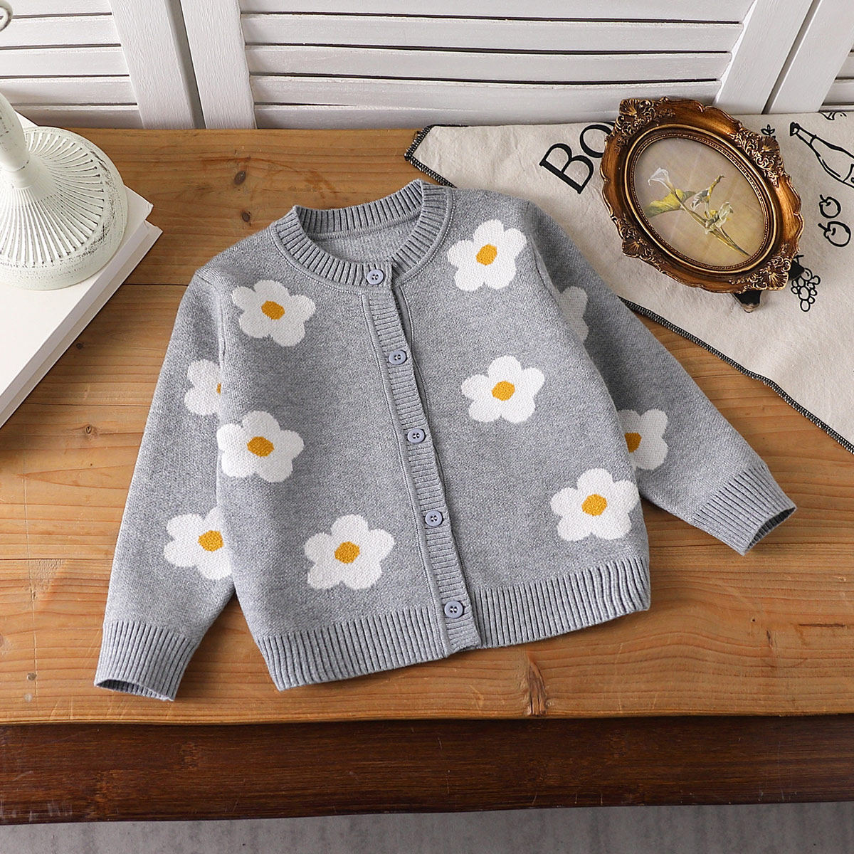 【针织开衫】童装女宝宝春季洋气毛衫外套小童加厚百搭毛衣秋