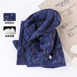 男童夹棉外套2025初冬深秋新品保暖洋气时尚婴幼夹棉外套