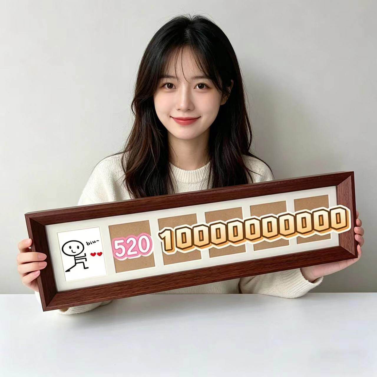 相框创意520照片打印一百亿送男女朋友老公纪念日生日礼物