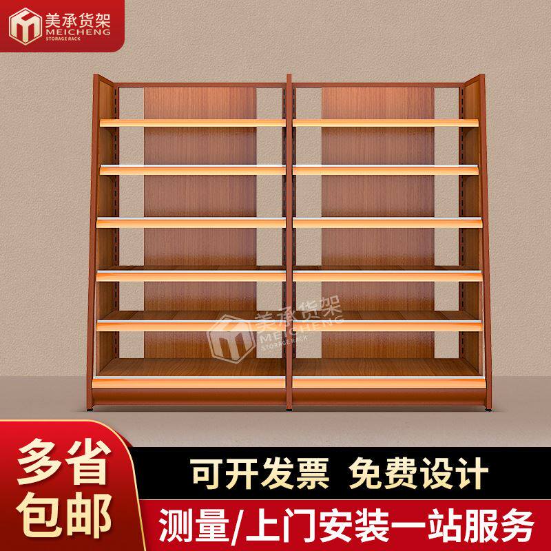 厂家钢木单面货架便利店 超市金属层格式货架 便利店商超货架