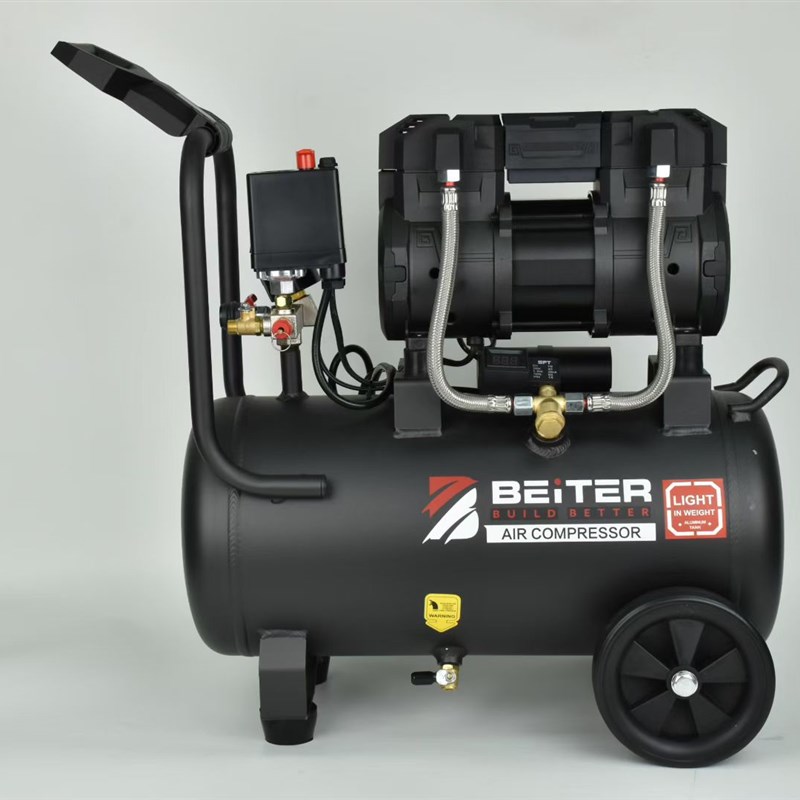 Beiter18/20V插电充电两用空压机静音高压气泵铝罐轻便空气压缩机