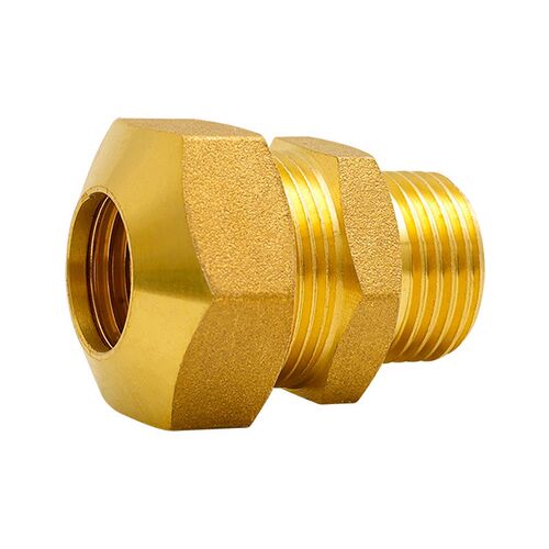铜管卡套接头f外丝等径内外丝卡套式直接直通终端4分6分20mm25 22