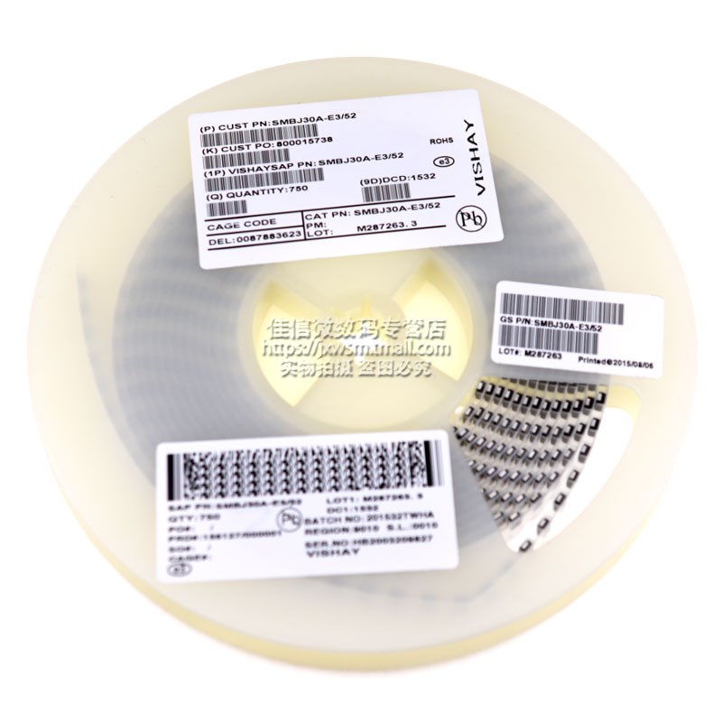 SMBJ30A 单向 贴片 TVS瞬变抑制二极体 DO-214AA 印 : MK