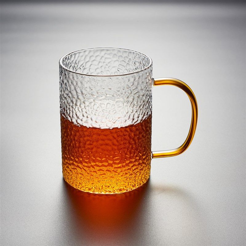 心轩 透明锤目纹耐热带把玻璃杯牛奶果汁喝水个人杯子泡茶杯家用,搬运/仓储/物流设备,机械式停车设备（立体停车库）,淘宝优惠券,粉丝福利购,淘宝优惠卷