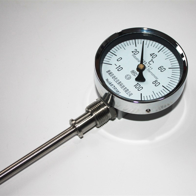 上海自动化工业锅炉不锈钢轴向定制高E精度双金属温度计wss-411