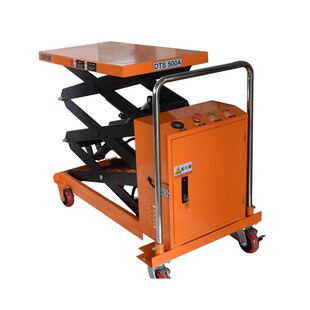 直播推荐 剪叉式 电动液压平台车 电动升降台 液压升 四轮移动式