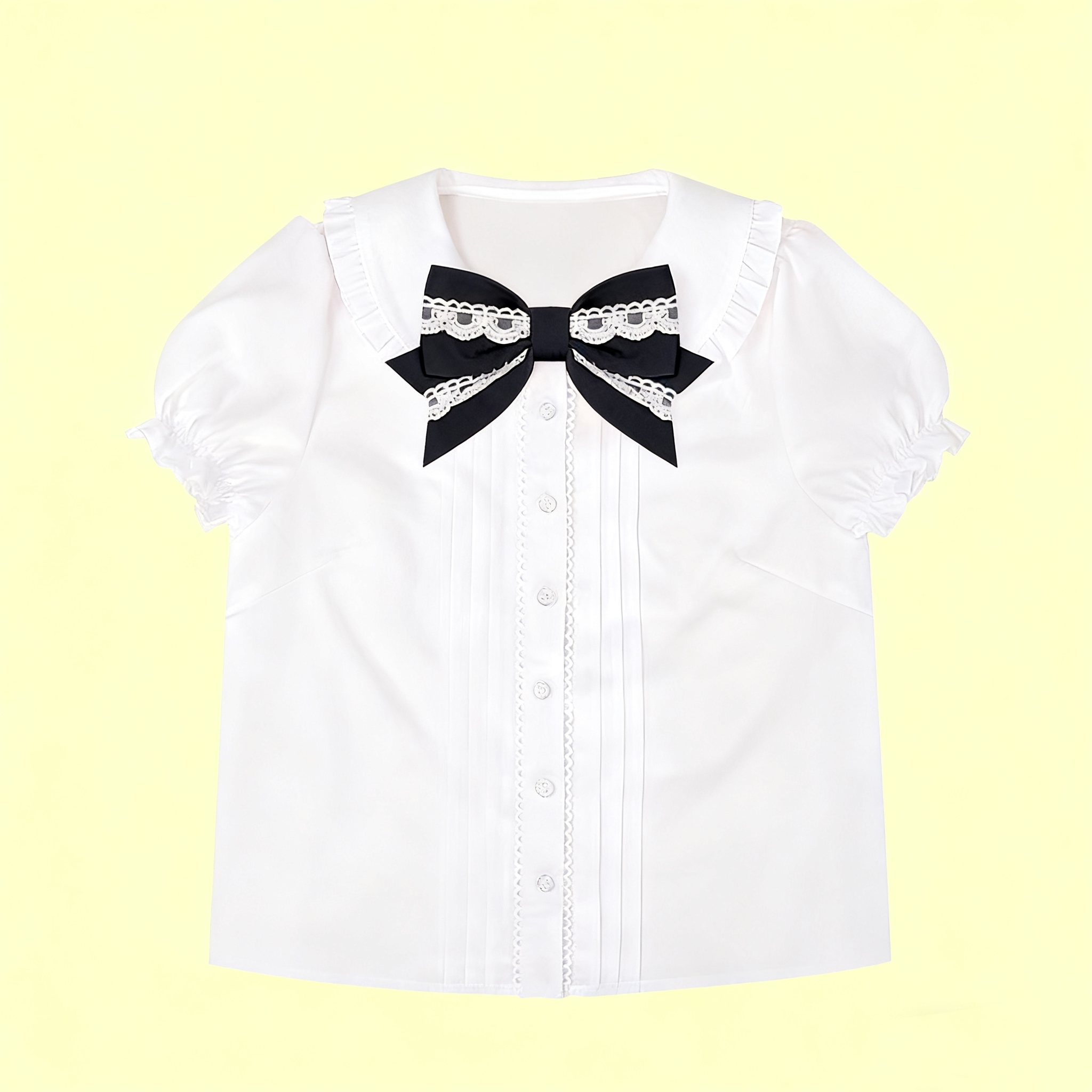 古早lolita内搭衬衫娃娃领上衣