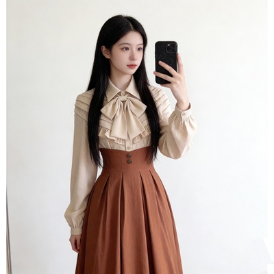 复古法式淑女套装优雅CLA衬衫