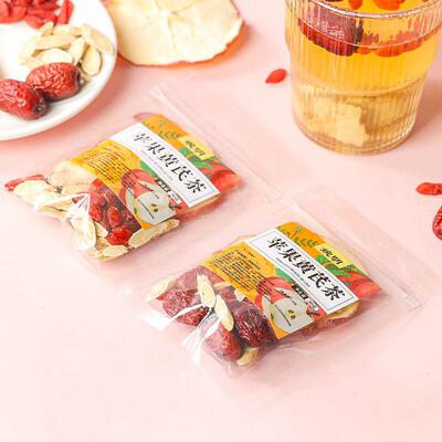 婉明苹果黄芪茶茶 红气枣组合水果茶 代茶元花用MTU花草茶