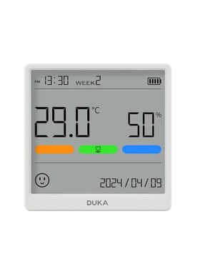 杜克温湿度计室内家用高精度表数显电子磁吸可充电可贴可立THSE