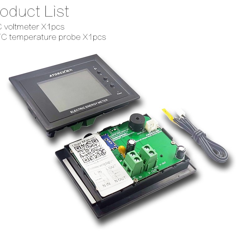 彩屏交流数显电表电力监测仪家用多功能电压电流频率功率计因数表