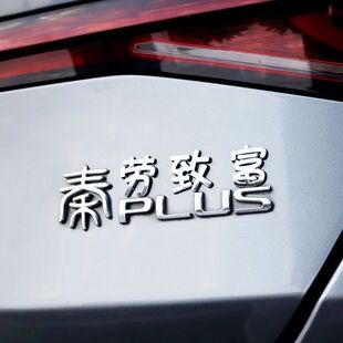 比亚迪新能源勤劳致富天道酬秦始皇个性搞笑创意3D立体文字车尾贴