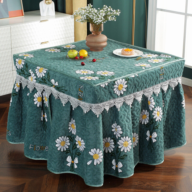 烤火罩桌子罩套正方形加绒加厚取暖桌布冬季家用电炉罩烤火罩新款,居家布艺,空调罩,淘宝优惠券,粉丝福利购,淘宝优惠卷