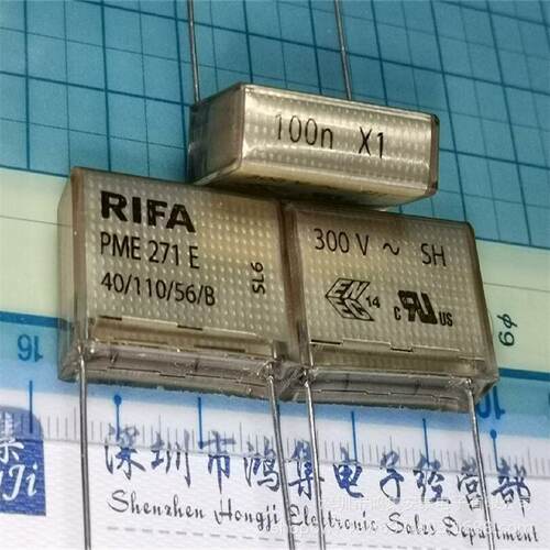 PME271E 100N X1 300V 104 0.1UF 脚距22mm RIFA 金属薄膜电容