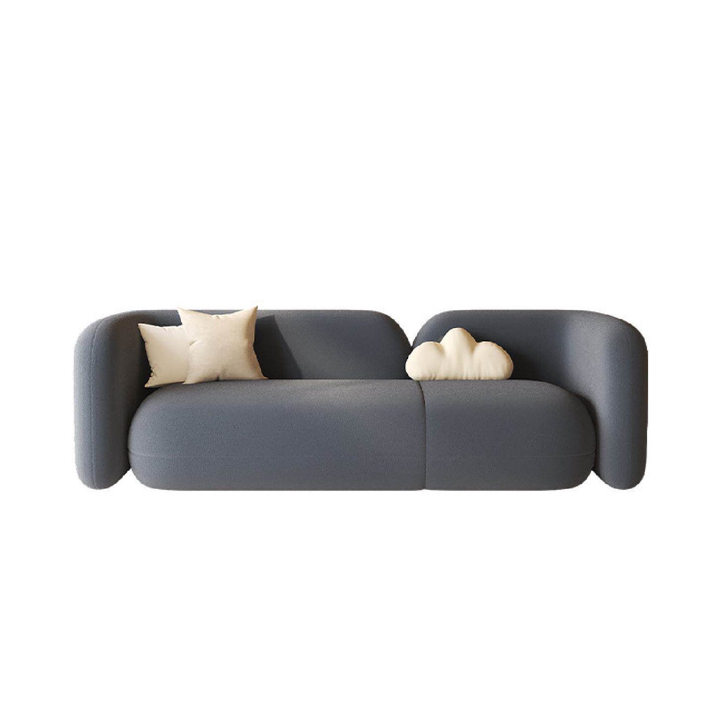 奶油单人沙发椅套装懒人轻奢单椅组合美容院休息区接待会客桌椅