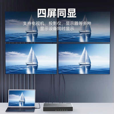 运作HDMI8K分配器一分四8K/604K120高刷新分屏器同屏显示分线器