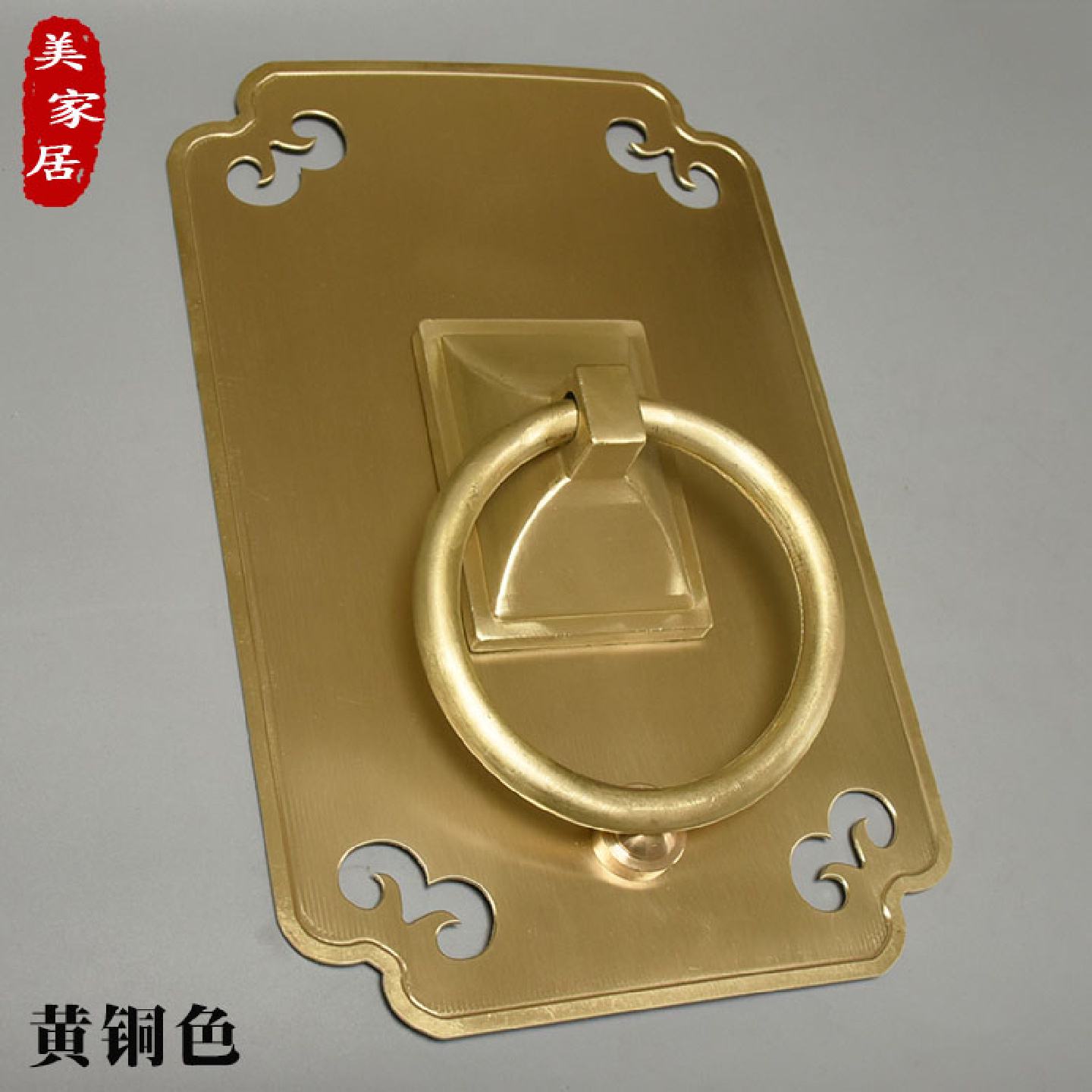 仿古大门拉手新中式纯铜兽头门环复古实木门把手铁门拉环老式门环