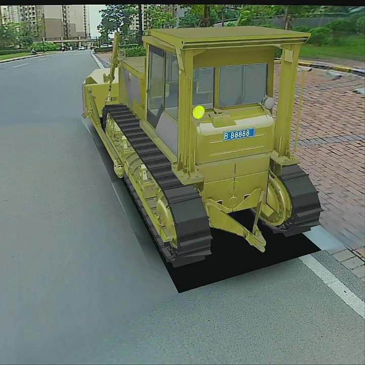 推土机高清夜视四路监控摄像头360全景无缝3D影像行车记录仪