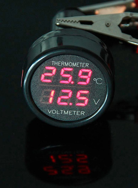 DC 8-40V Car Cigarette Lighter Voltage Meter Voltmeter Therm