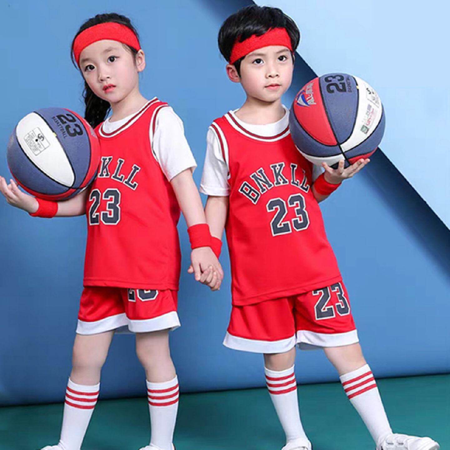 儿童篮球服套装透气网眼幼儿园团购学生演出服比赛训练运动服代发